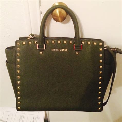 olive green michael kors green bag|Michael Kors dark green wallet.